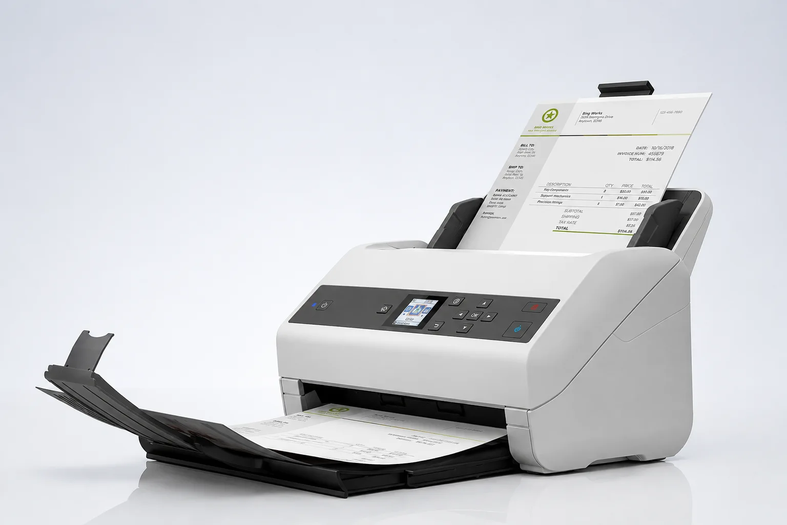 Epson WorkForce DS-870 A4 65ppm Auto Feed OCR Document Scanner — side profile