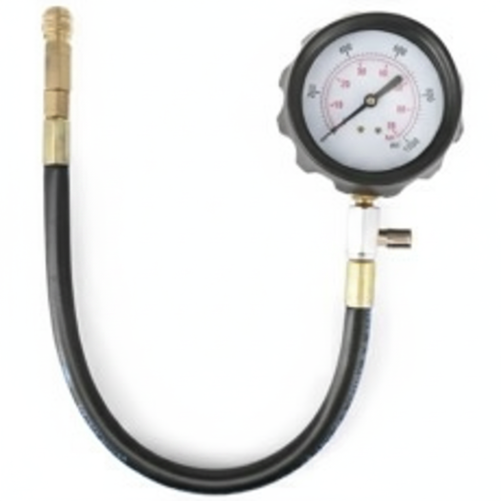 Diesel Engine Compression Tester with Adaptors and Quick Coupler, 420mm Hose