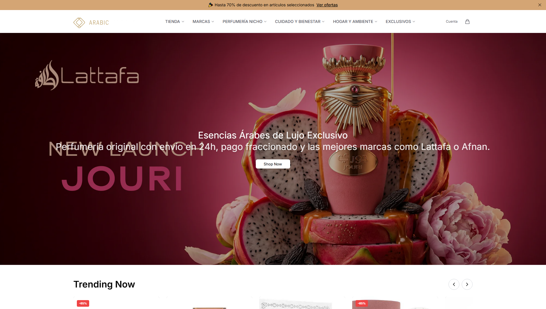 Stored capture of arabicparfumsonline.shop