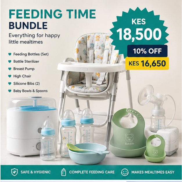 Feeding Time Bundle — KES 18,500, coupon price KES 16,650