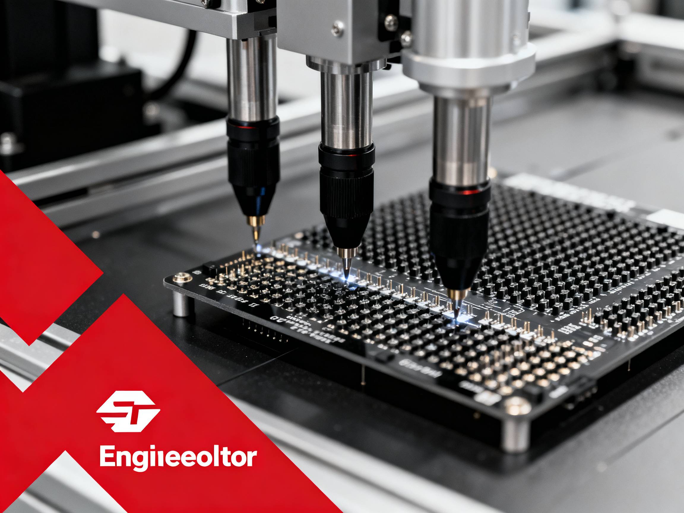 Robotic nozzles selective soldering PCB.
