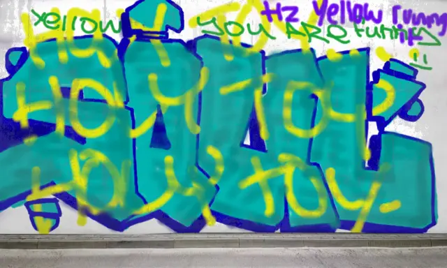 Graffiti artwork by rebus