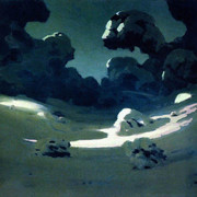 Пятна лунного света в лесу Зима 1898 1908