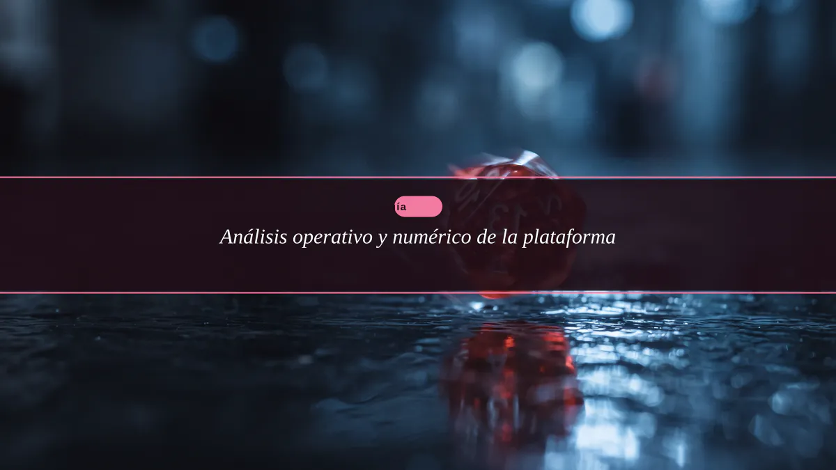 Análisis operativo y numérico de la plataforma
