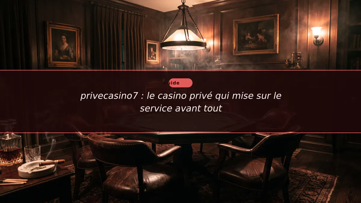 privecasino7 : le casino privé qui mise sur le service avant tout