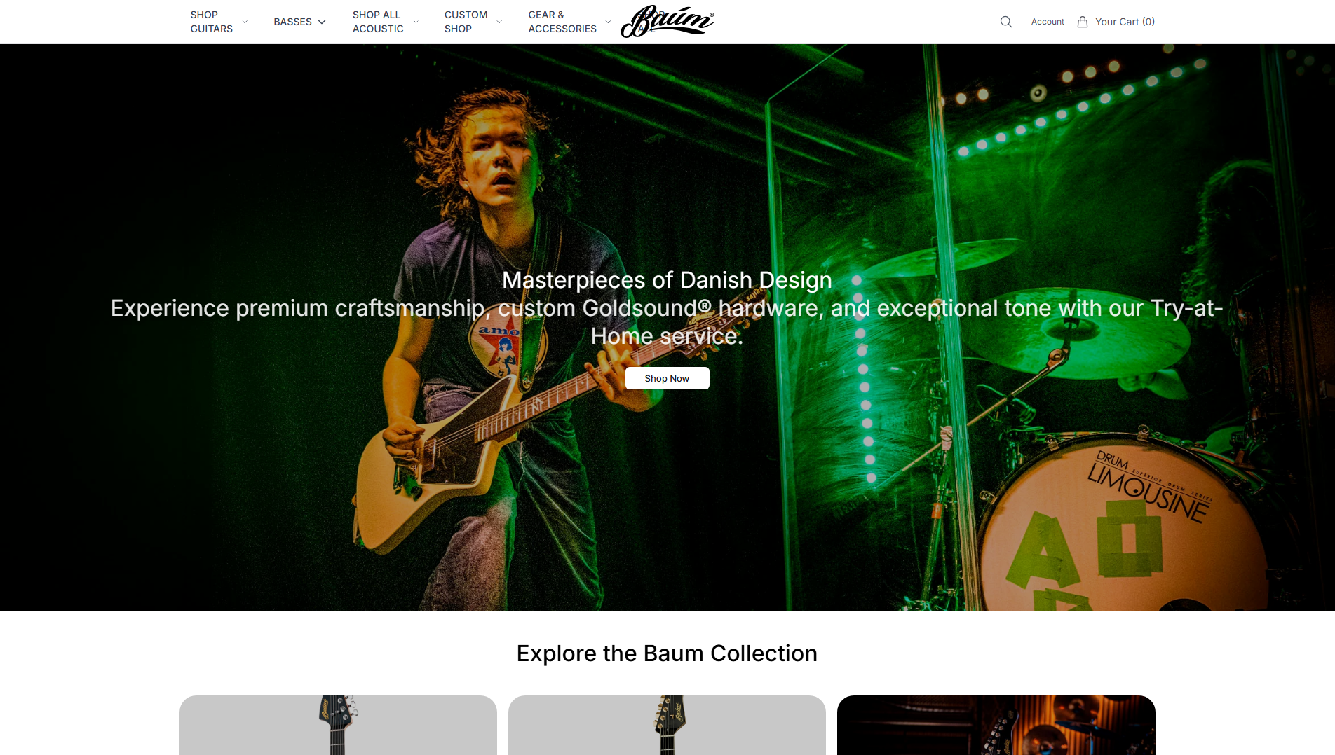 Stored capture of baumguitarsstudio.shop