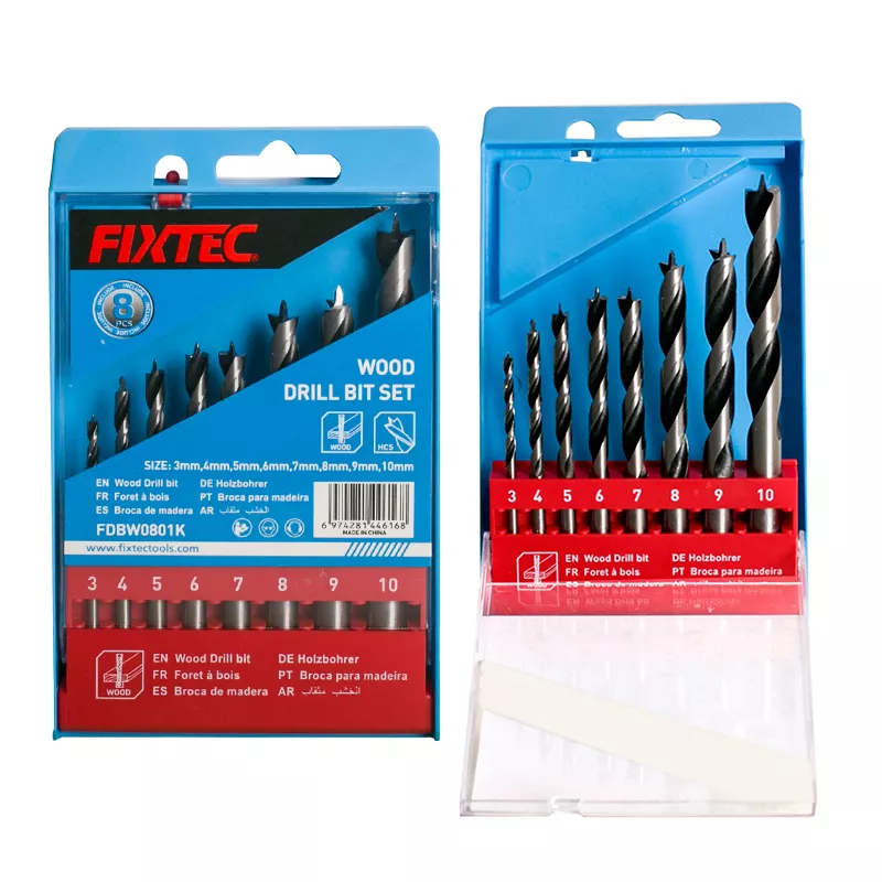 8 brocas helicoidales para madera.
