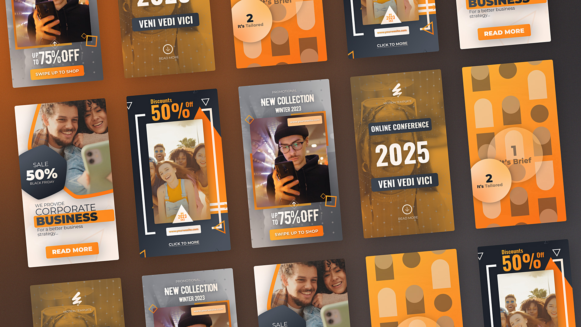 Clean Orange Instagram Reel