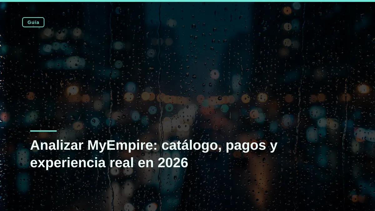 Analizar MyEmpire: catálogo, pagos y experiencia real en 2026