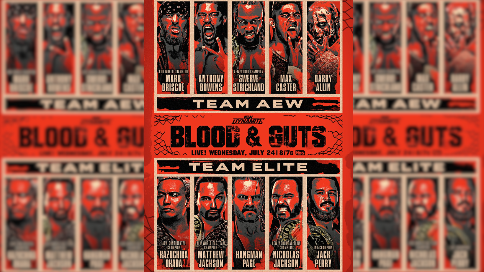 Cartelera AEW Dynamite: Blood & Guts 2024