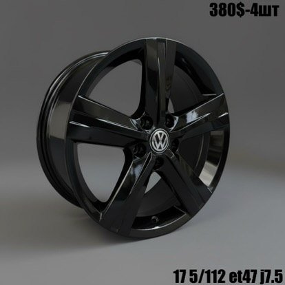 Диски Відновлені | O3026 Диски 17" 5*112 7.5J ET47 DIA 57.1 Black Gloss R17 5*112 — купити у Львові