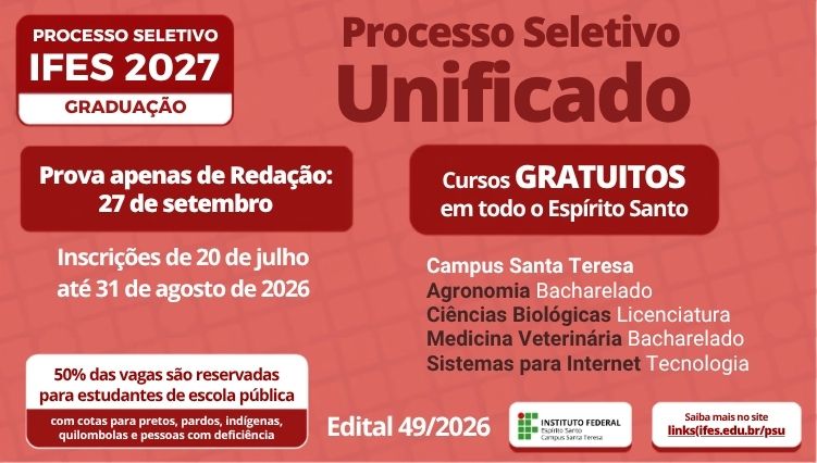 Vagas abertas no Ifes