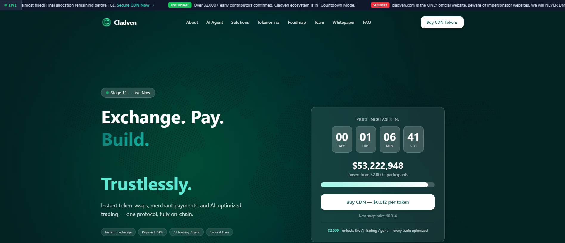 Screenshot of cladven.com