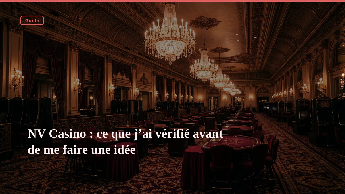 NV Casino : ce que j’ai vérifié avant de me faire une idée