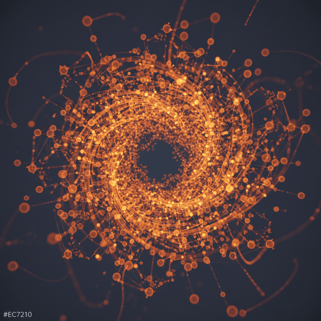 Visual representation of a workflow automation process with interconnected nodes and data streams.
