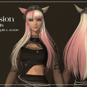 Long version highlights reverse split ombre