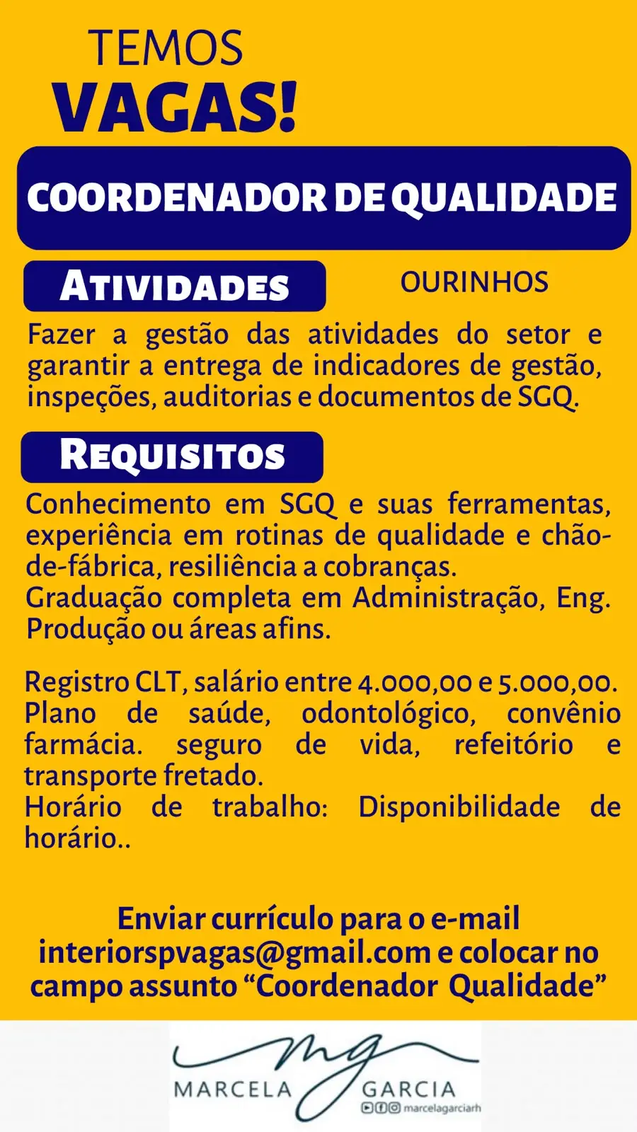 Coordenador De Qualidade