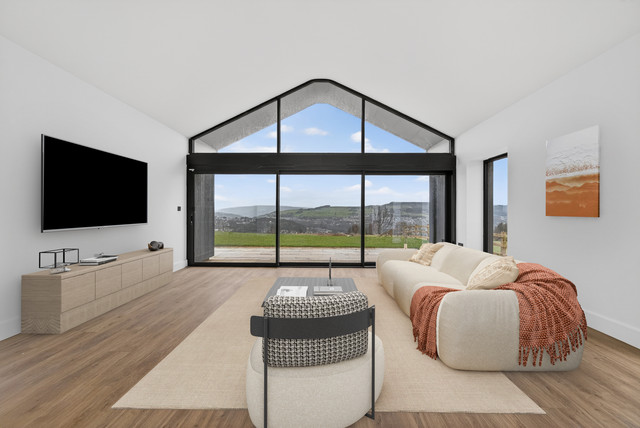 Same living room after virtual staging