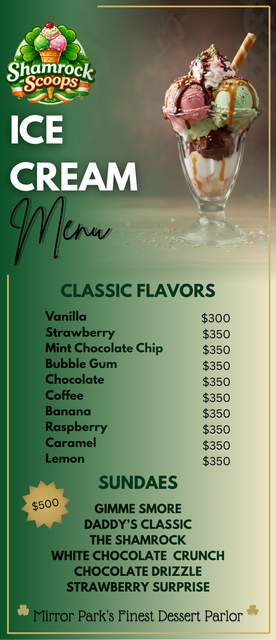 Shamrock Scoops Menu.png
