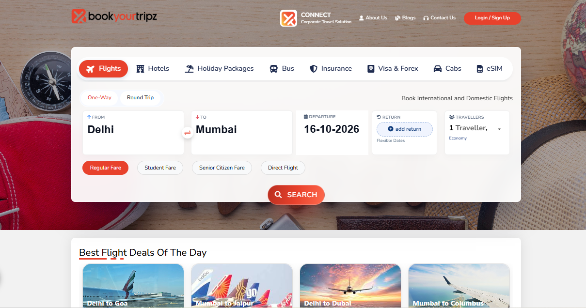 Fareease travel portal website preview