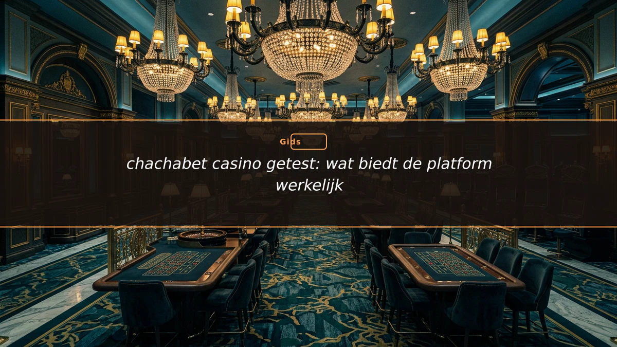 chachabet casino getest: wat biedt de platform werkelijk