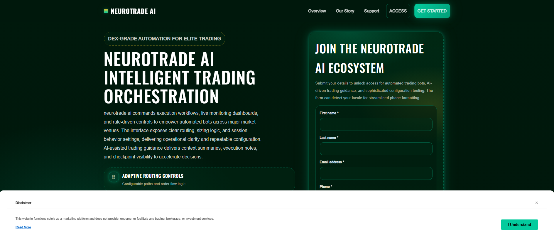 Stored capture of neurotradeai.shop