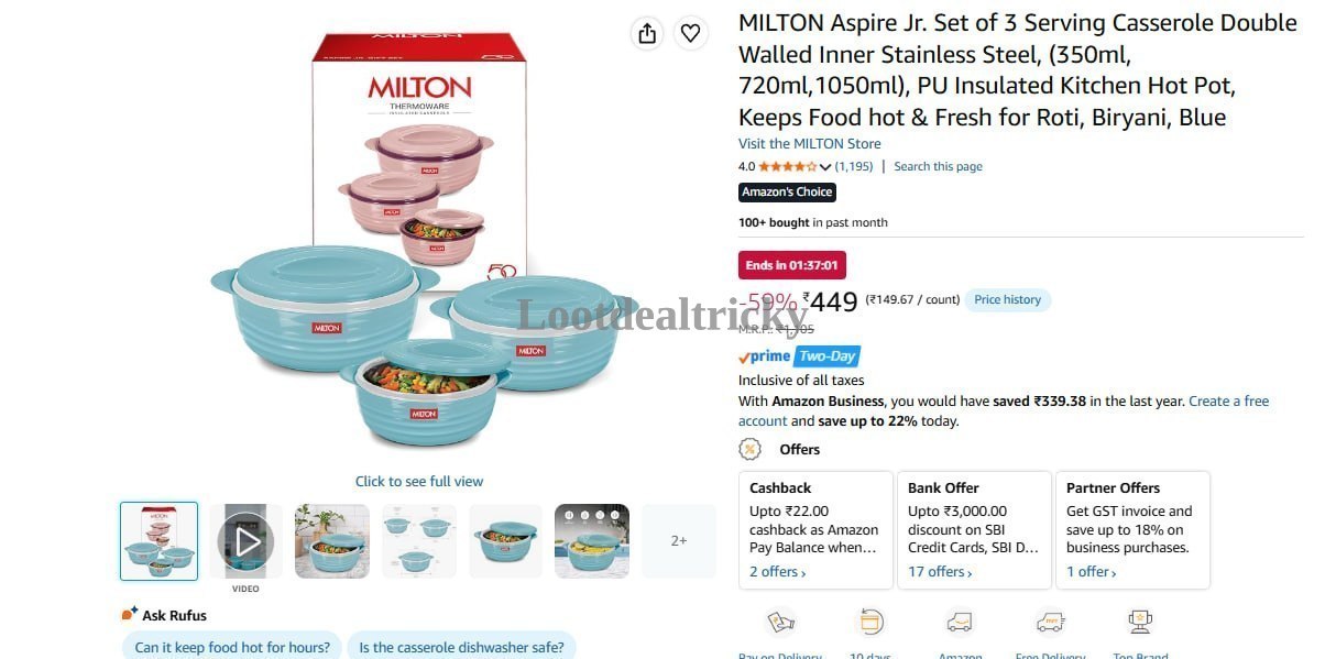Milton Aspire Jr – Just ₹449 | Lowest Price Deal