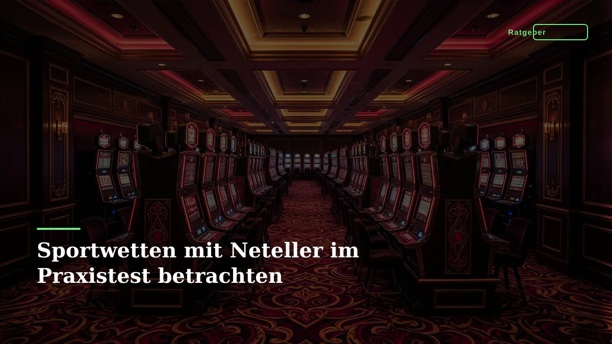 Sportwetten mit Neteller im Praxistest betrachten