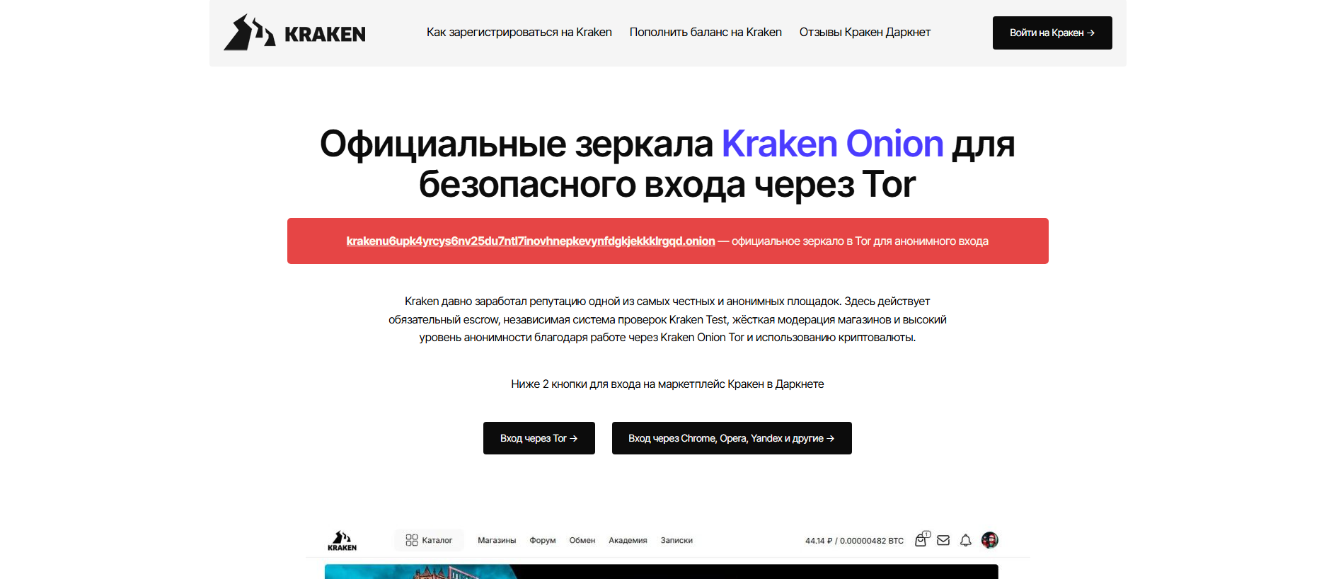 Stored capture of kraken--tor.info