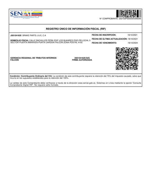 rif J501541620