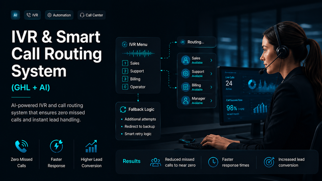 IVR & Smart Call Routing System (GHL + AI)