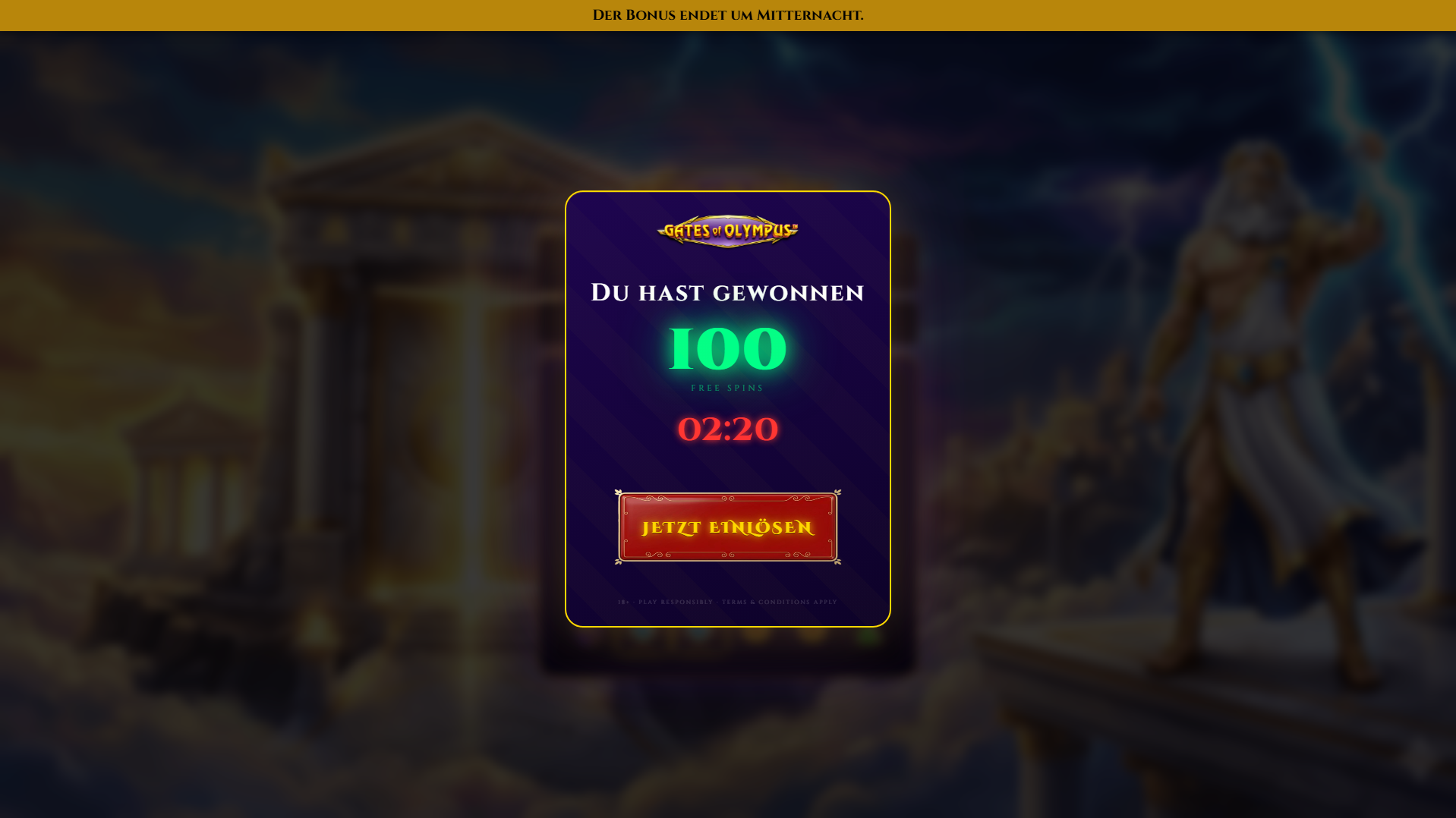 Forensic screenshot of thegatesofolympus.at showing the phishing page layout
