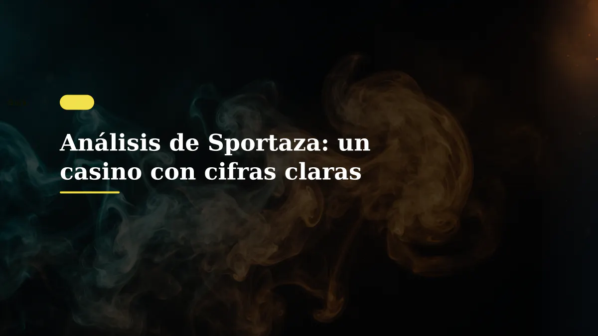 Análisis de Sportaza: un casino con cifras claras