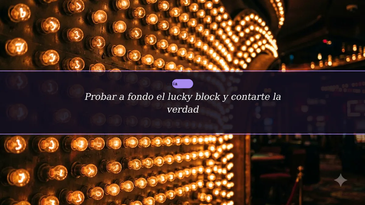 Probar a fondo el lucky block y contarte la verdad