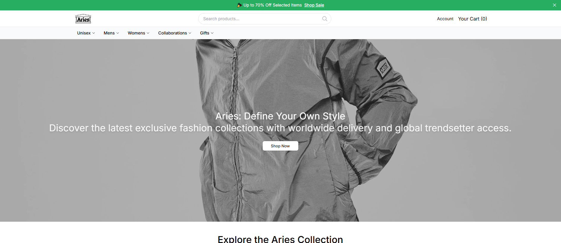 Stored capture of ariesarisehq.shop