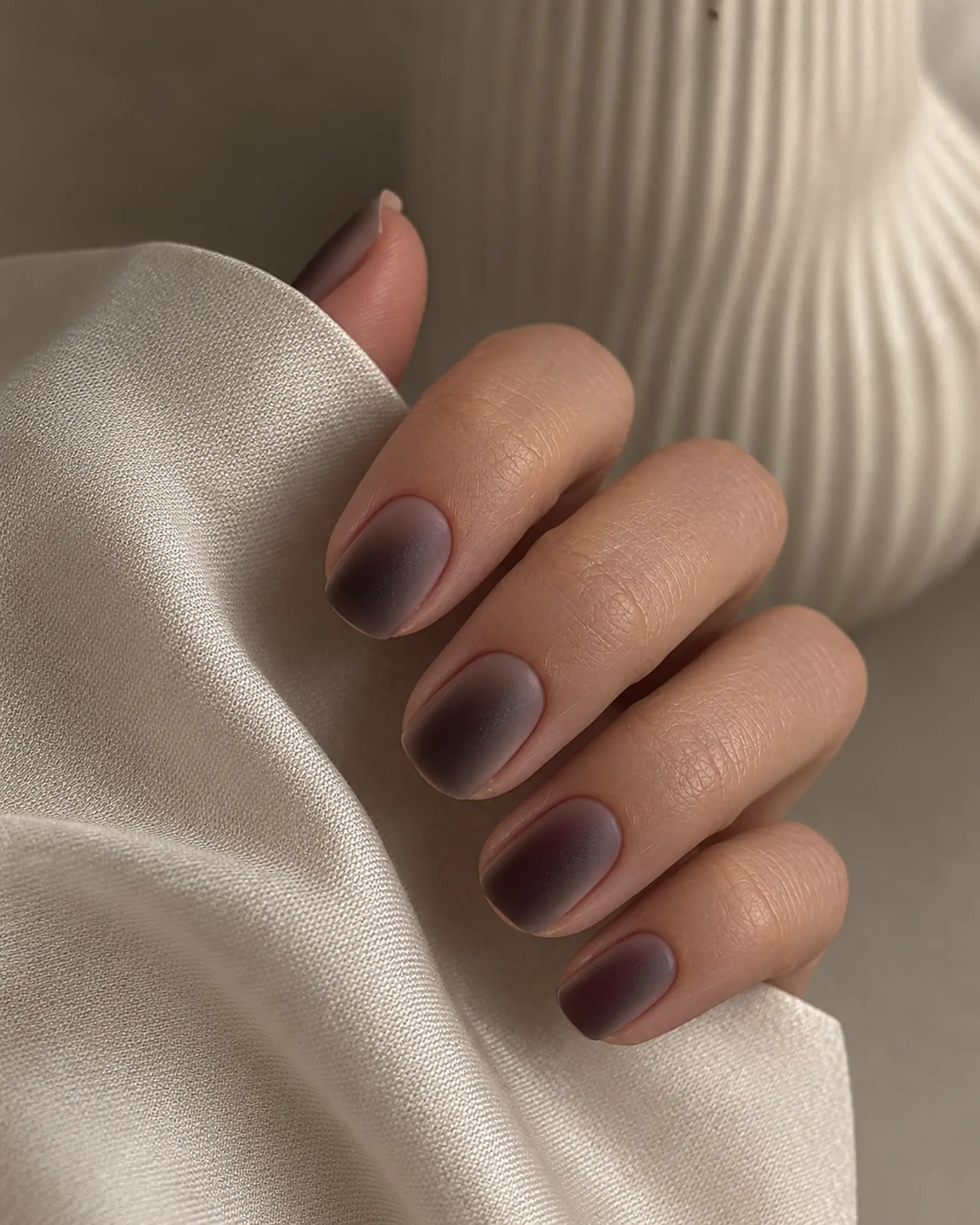 Matte Smoke Aura manicure inspiration for dark aura nail ideas