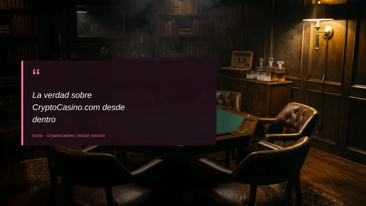 La verdad sobre CryptoCasino.com desde dentro