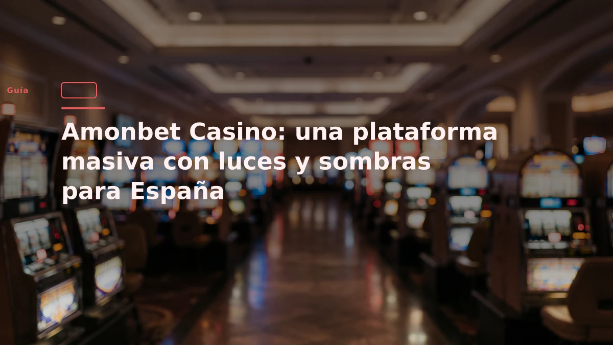 Amonbet Casino: una plataforma masiva con luces y sombras para España