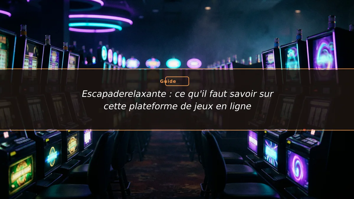 Escapaderelaxante : ce qu'il faut savoir sur cette plateforme de jeux en ligne