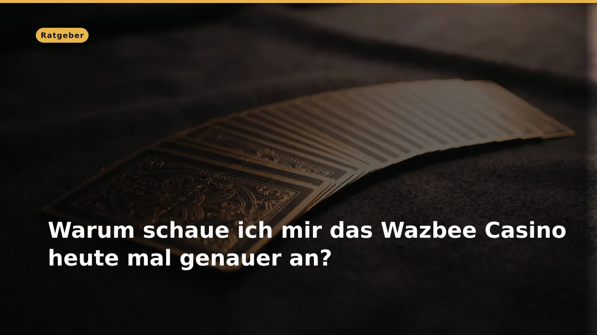 Warum schaue ich mir das Wazbee Casino heute mal genauer an?