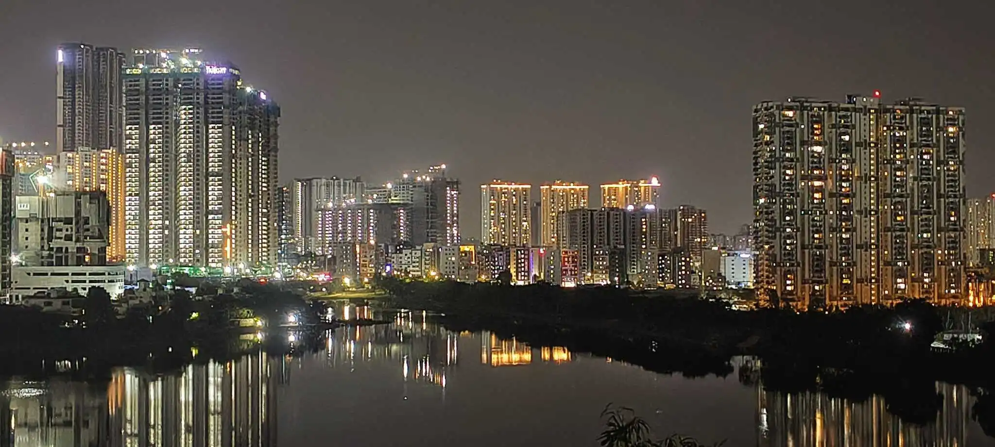 Panaromic aerial view of high-rise skyscrapers under construction in Neopolis Kokapet Hyderabad