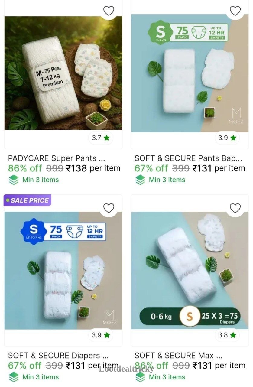 Loot 131 Diaper – Best Deal Online @ ₹131 Loot 131 Diaper – Best Deal Online @ ₹131