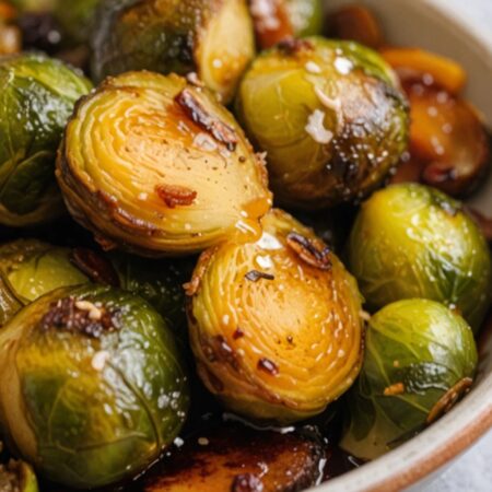 Roasted Brussels Sprouts with Balsamic Dressing