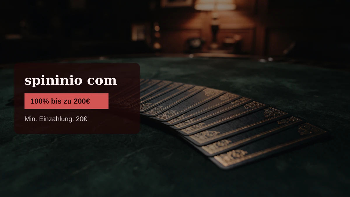 spininio com Casino — Willkommensbonus 100% bis zu 200€