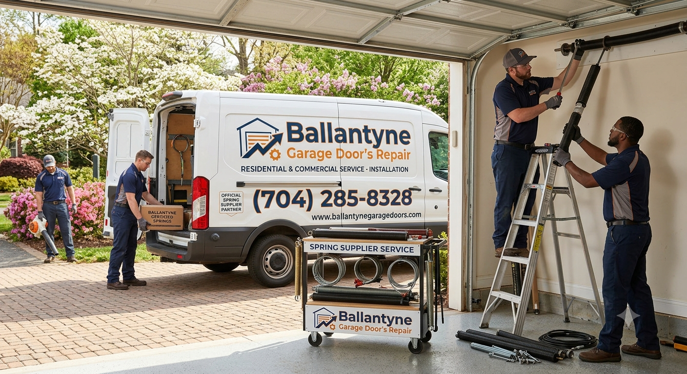 Ballantyne garage door spring repair technician Charlotte NC
