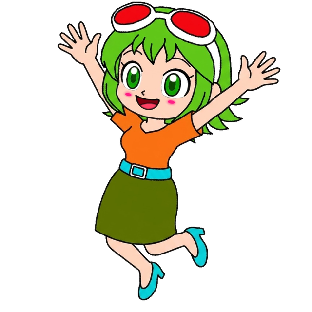 GUMI jumping for joy