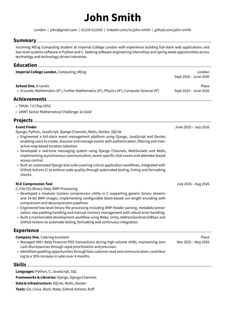 John Smith CV