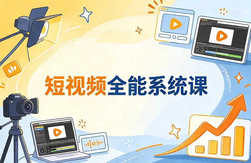 短视频全能系统课，一站式掌握短视频全流程
