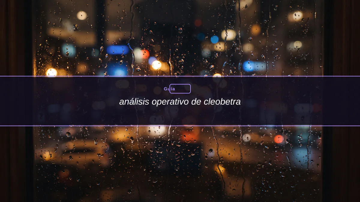 análisis operativo de cleobetra