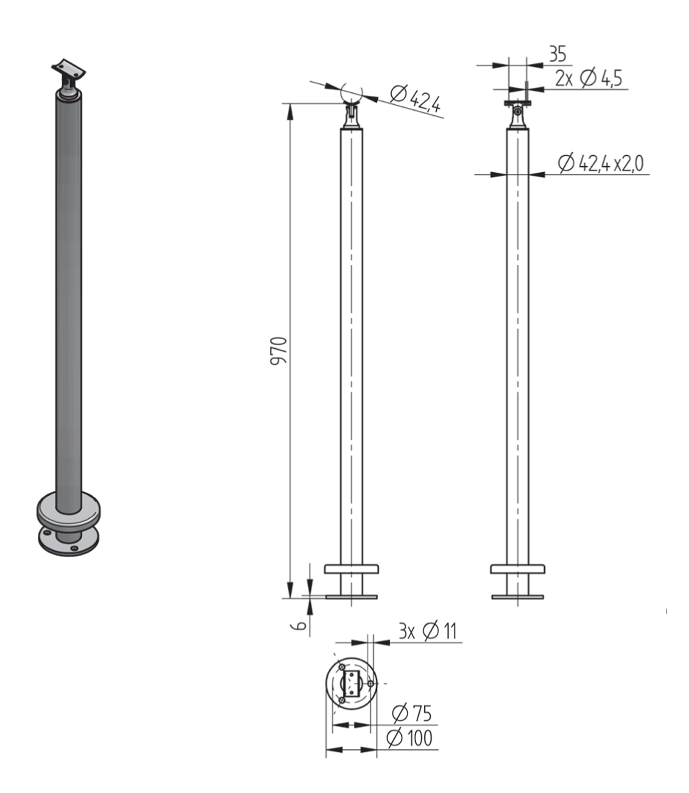 Poteaux Garde-Corps